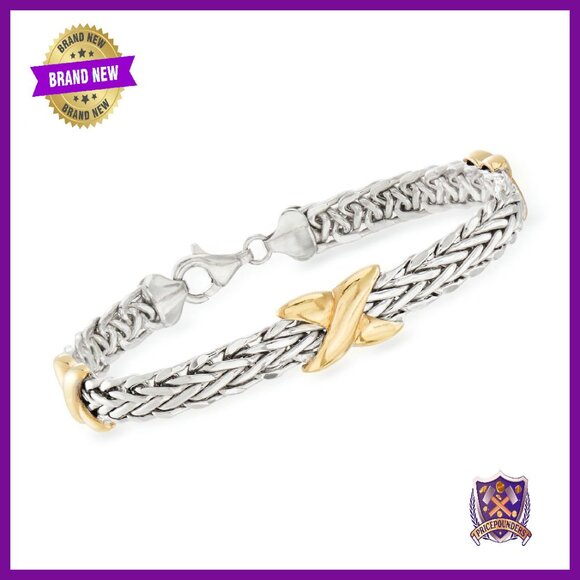 Sterling Silver Wheat Link Bracelet 7 Inches Lobster Clasp